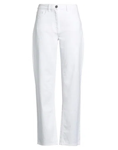 Mvp Wardrobe Woman Jeans White Size 8 Cotton