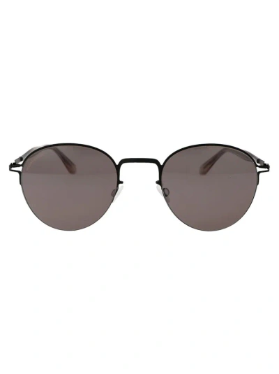 Mykita Tate Oval Frame Sunglasses In Black