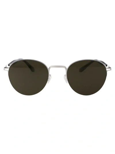 Mykita Tate Oval Frame Sunglasses In Silver