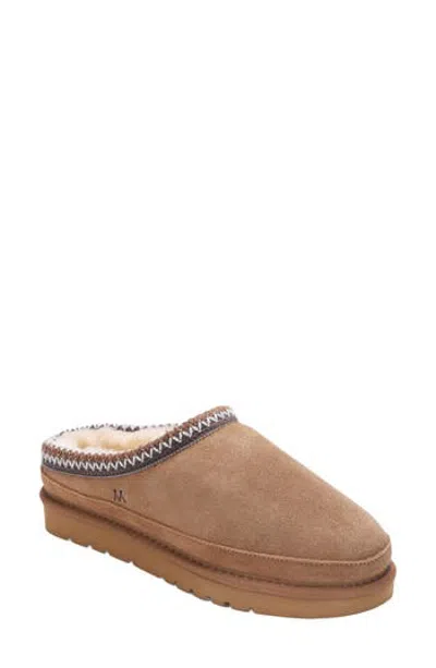 Mykos Jules Leather Slipper In Chestnut