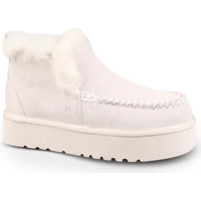 Mykos Suede Genuine Shearling Lined Water Repellent Boot In Sand