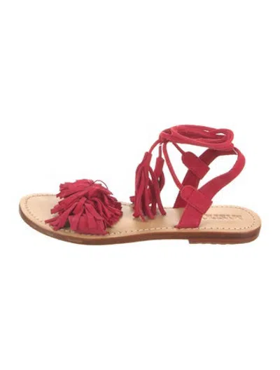 Pre-owned Mystique Suede Sandals In Red