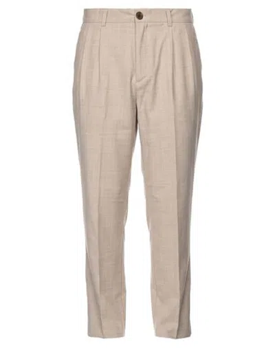 Myths Man Pants Beige Size 34 Polyester, Wool, Elastane In Neutral