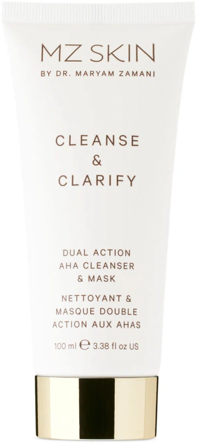 Mz Skin Cleanse & Clarify Dual Action Aha Cleanser & Mask, 100 ml In White