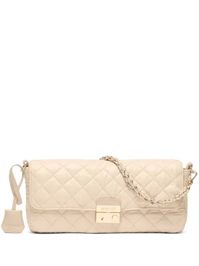 Mz Wallace Crosby Quilted Shoulder Bag In Neutral