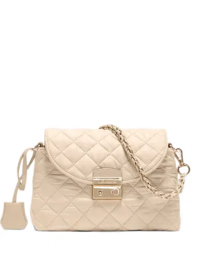 Mz Wallace Mini Sand Crosby Lock Shoulder Bag In Neutral
