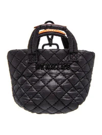Pre-owned Mz Wallace Quilted Top Handle Bag In Black