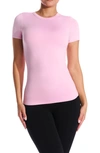 N By Naked Wardrobe Bare Short Sleeve Crew Top In Pink