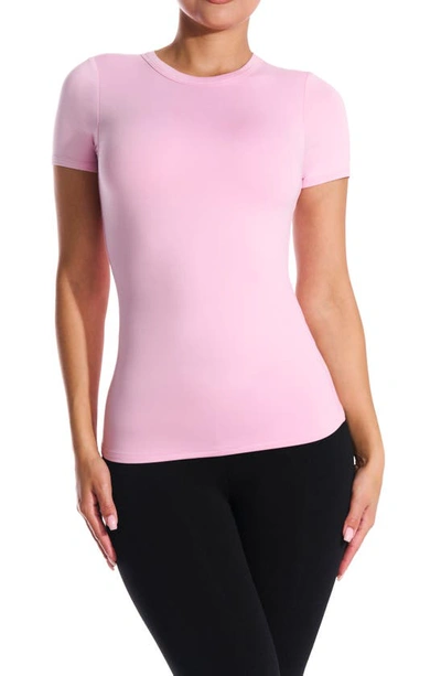 N By Naked Wardrobe Bare Short Sleeve Crew Top In Pink