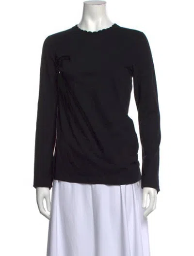 Pre-owned N°21 Crew Neck Long Sleeve Top In Black