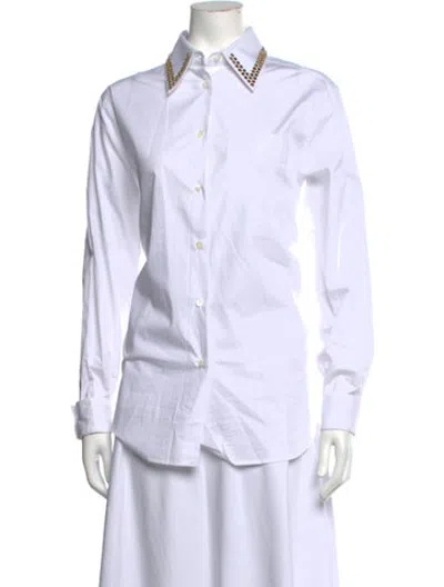 Pre-owned N°21 Long Sleeve Top In White