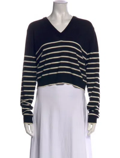 Pre-owned N°21 Virgin Wool Striped Sweater In Black
