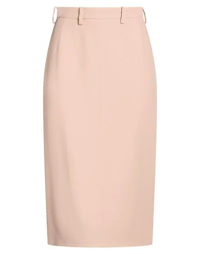 N°21 Woman Midi Skirt Blush Size 8 Acetate, Viscose In Neutral
