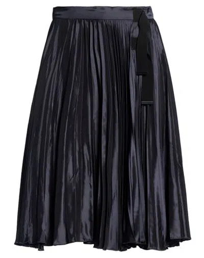 N°21 Woman Midi Skirt Navy Size 4 Viscose In Blue