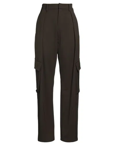N°21 Woman Pants Military Green Size 2 Polyester, Wool, Elastane In Black