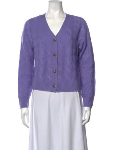 Pre-owned Naadam Cashmere V-neck Sweater W/ Tags In Purple