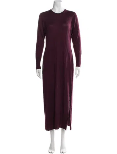 Pre-owned Naadam Silk Long Dress In Purple