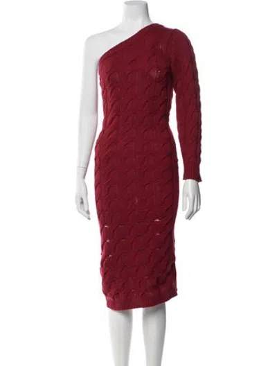 Pre-owned Naadam Wool Midi Length Dress In Red
