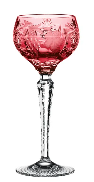 Nachtmann Traube Crystal Glass Handmade Wine Hock In Red