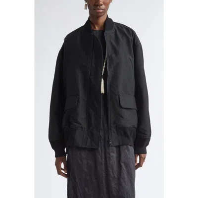 Nackiyé Nackiyè Aviator Oversize Jacket In Black