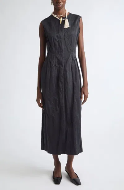 Nackiyé Nackiyè Golightly Loro Piana Wool Midi Dress In Blue