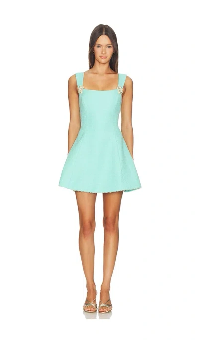 Nadine Merabi Boucle Skater Dress In Mint