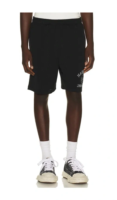 Nahmias Varsity Baggy P.e. Short In Black Mesh