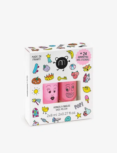Nailmatic Pop Nail Polish And Stickers Set In Pink