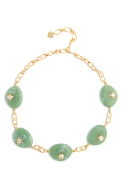 Nakamol Chicago Amazonite Disc Collar Necklace In Green