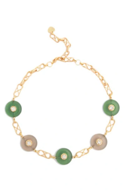 Nakamol Chicago Disc Collar Necklace In Green