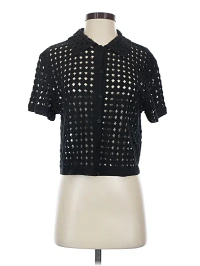 Pre-owned Na-kd Short Sleeve Blouse In Black
