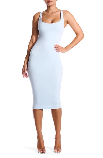 Naked Wardrobe The Nw Hourglass Midi Dress In Light Blue