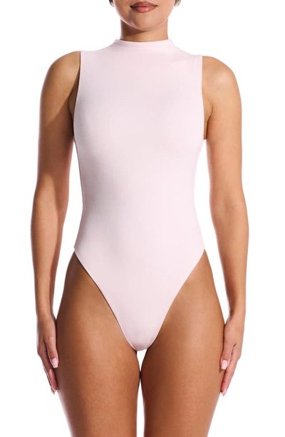 Naked Wardrobe The Nw Sleeveless Bodysuit In Pale Pink