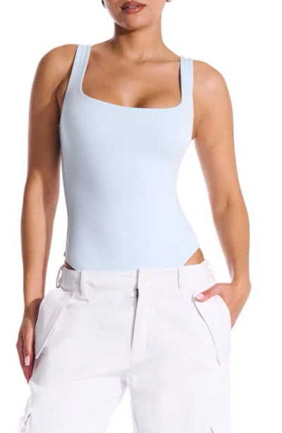 Naked Wardrobe The Nw Tank Bodysuit In Light Blue
