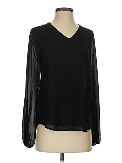 Pre-owned Naked Zebra Long Sleeve Blouse In Black