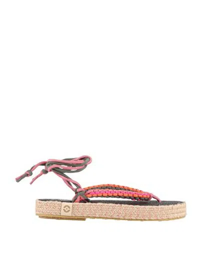 Nalho Woman Espadrilles Fuchsia Size 6 Textile Fibers In Multi
