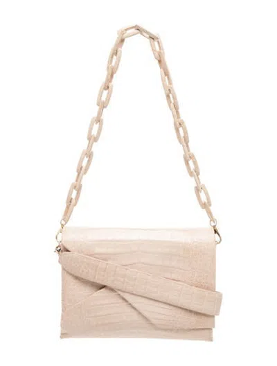 Pre-owned Nancy Gonzalez Crocodile Shoulder Bag In Neutrals