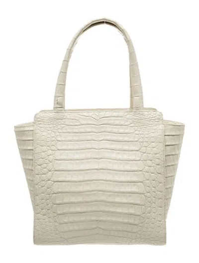 Pre-owned Nancy Gonzalez Crocodile Top Handle Bag In Neutrals
