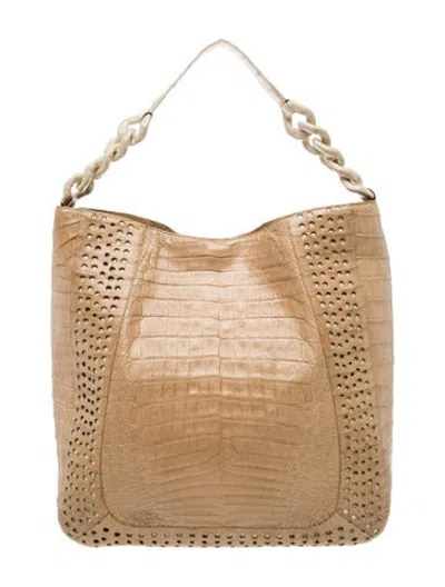 Pre-owned Nancy Gonzalez Crocodile Tote In Neutrals