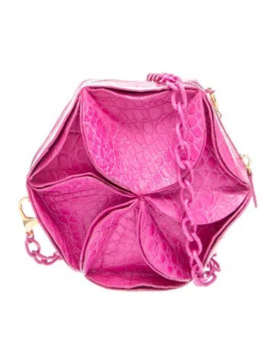 Pre-owned Nancy Gonzalez Leather Crossbody Bag In Pink