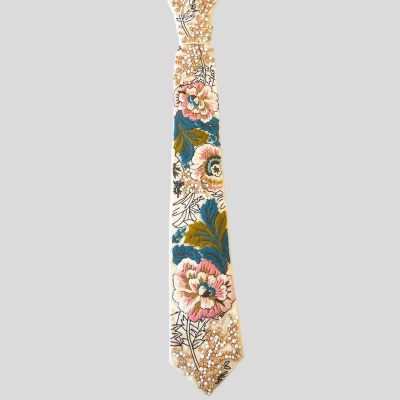 Nandanie Floral Crystal Classic Necktie In Multi