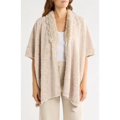 Nanette Lepore Faux Fur Poncho In Brown