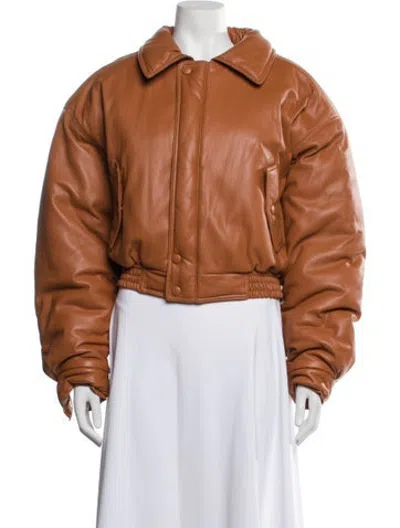 Pre-owned Nanushka Bomber Jacket In Orange