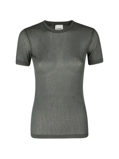 Nanushka Darcy Semi-sheer Crew-neck T-shirt In Multi