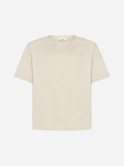 Nanushka Reece Cotton T-shirt In Wordmark Shell