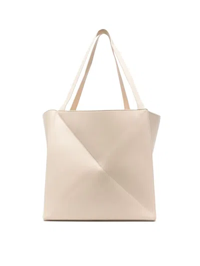 Nanushka The Origami Tote Bag In Beige