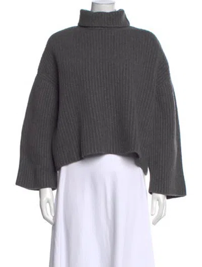 Pre-owned Nanushka Virgin Wool Turtleneck Sweater In Grey