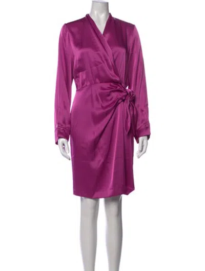 Pre-owned Nanushka V-neck Mini Dress In Purple