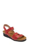 Naot 'kayla' Sandal In Kiss Red Leather