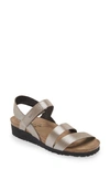 Naot 'kayla' Sandal In Silver Threads Leather